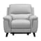 Armen Living Lizette Contemporary Chair in Dark Brown Wood Finish and Dove Gray Genuine Leather LCLZ1DV - alternate 10